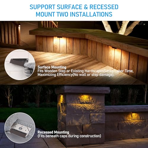 8 Pack 4 Inch LED Hardscape Lighting (8 Count)