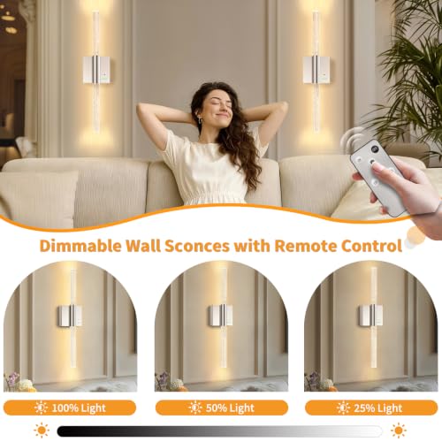 Battery Operated Wireless Wall Sconces (2 Count)