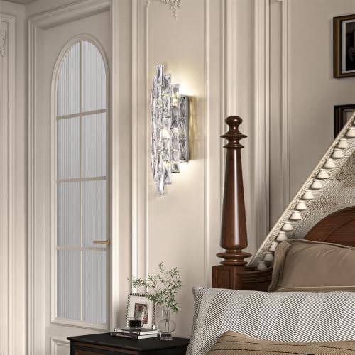 Crystal Chrome Wall Sconces (35.274 Ounce)
