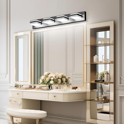 Modern Black Vanity Light for Bathroom 4 (4 Count)