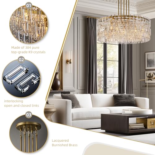 36 Inch Round Crystal Chain Single