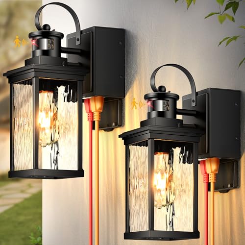 Outdoor Porch Light with Outlet (2 Count)