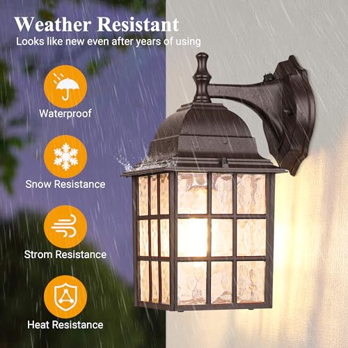 2 Pack Dusk to Dawn Outdoor Lighting Fixture (2 Count)