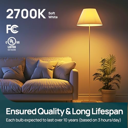 A19 LED Light Bulbs Dimmable (6 Count)