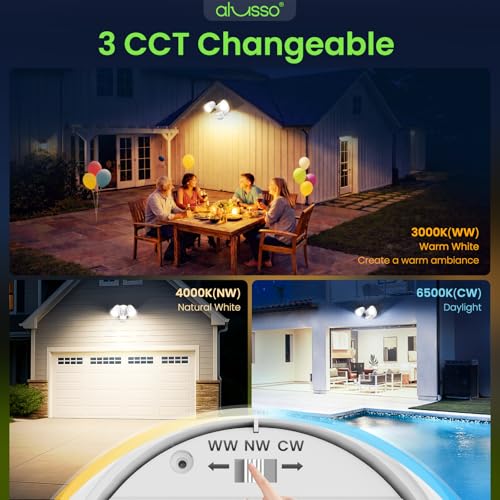 Motion Sensor Outdoor Lights Metal Heads