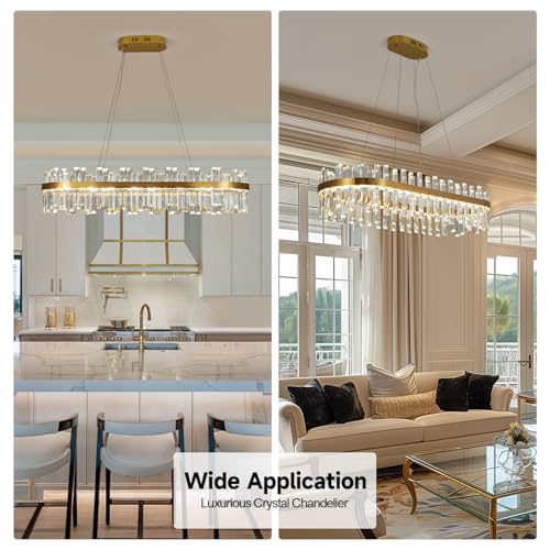 Modern Gold Crystal Chandelier