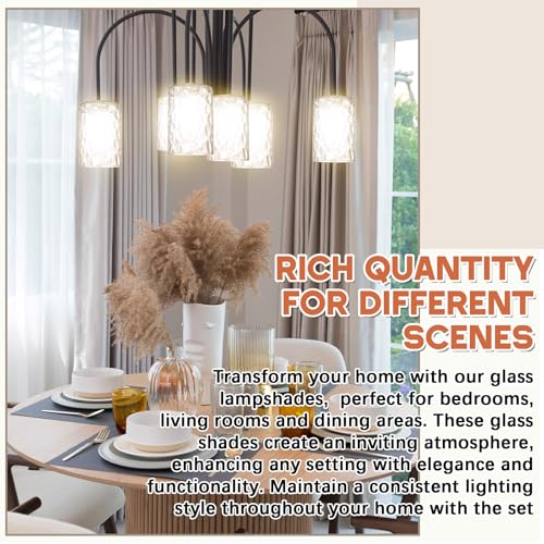 1 Pcs Clear Hammered Glass Lamp Shade 1