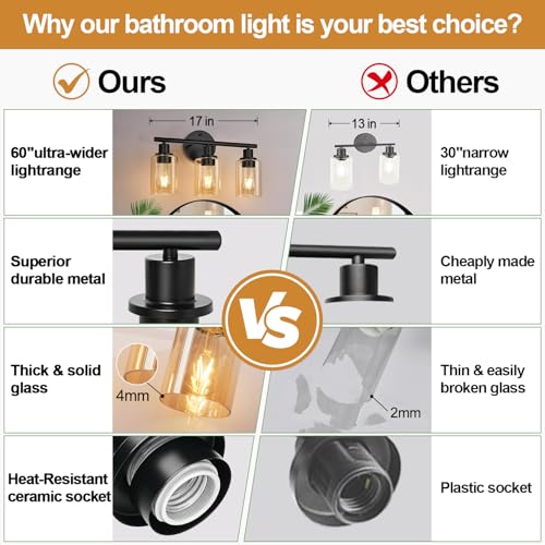 3 Light Bathroom Light Fixtures