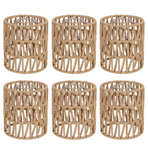 6 Pack Rattan Lamp Shade (6 Count)