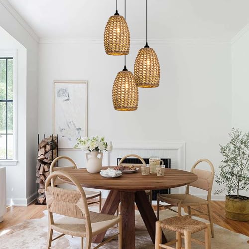 Mini Rattan Pendant Light (3 Count)