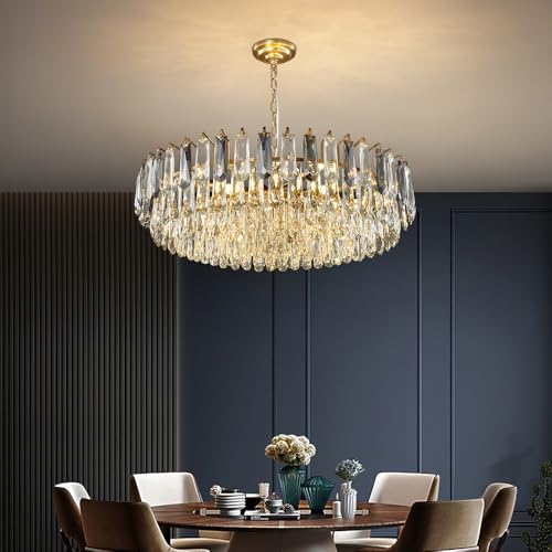 31.5" Gold Crystal Chandeliers Modern3