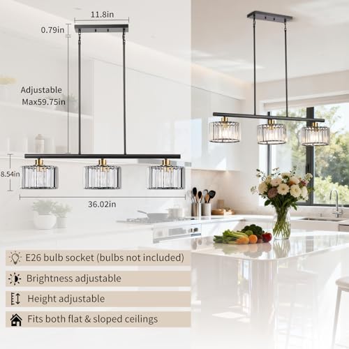 Pendant Lights Kitchen Island Black and Gold