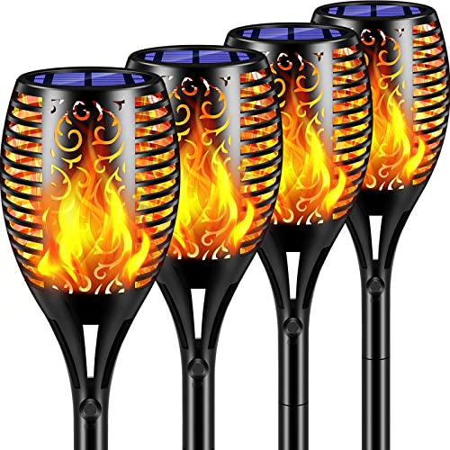 Flickering Flame Solar Torch Lights Outdoor (4 Count)