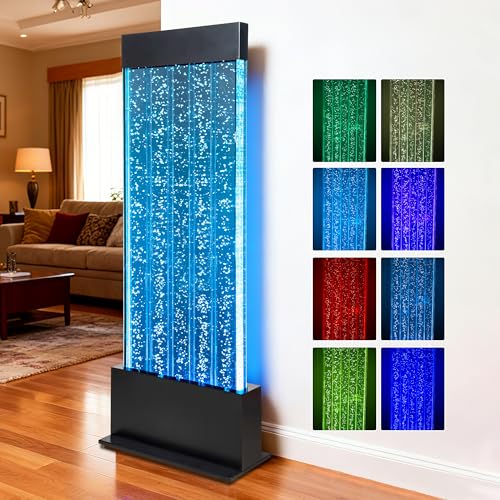APP Controlled Freestanding Bubble Wall Fountain with Color