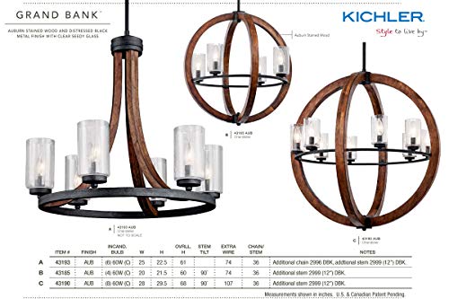 Grand Bank 8 Light Oval Chandelier