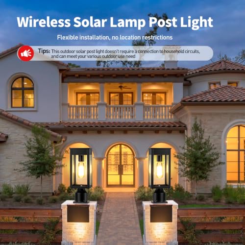 15.5'' Outdoor Solar Post Light