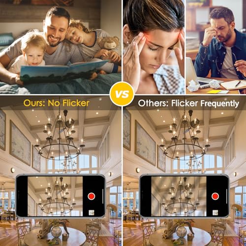 12 Pack Dimmable E12 LED Candelabra Bulbs 60W Equivalent (12 Count)