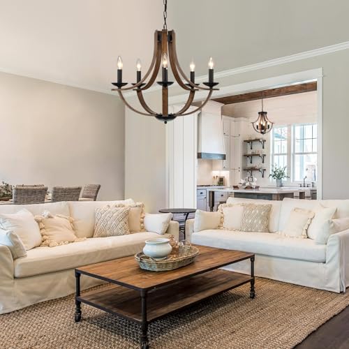 Farmhouse Chandeliers for Dining Room Light Fixture
