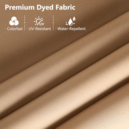15FT Double Sided Rectangular Patio Umbrella with USB Rechargeable Warm LED Lights