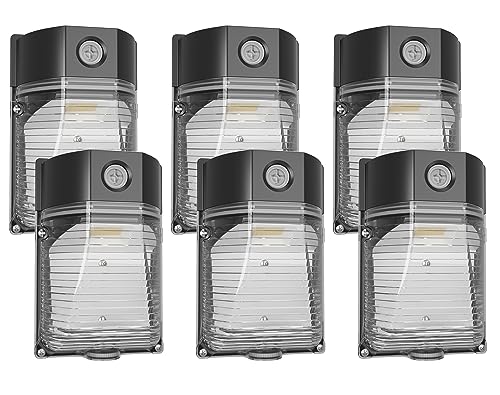 6PACK 30W 3600LM LED Wall Pack Lights with Dusk to Dawn Photocell (6 Count)