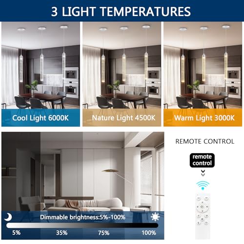 1 Light Modern Crystal Pendant Lighting LED Dimmable Pendant Light Kitchen Island Dining Room