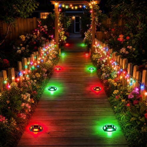 Solar Driveway Lights Outdoor 4 Pack (4 Count)