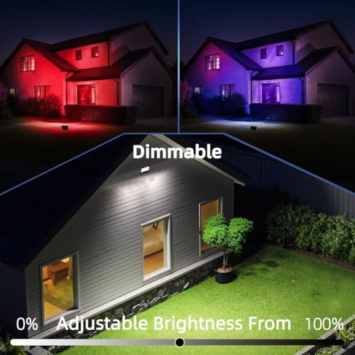 LED Flood Light 30W Outdoor RGB Color Changing (2 Count)