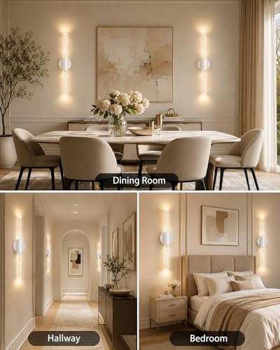 White Rechargeable Wall Sconces Set of 2 (2 Count)