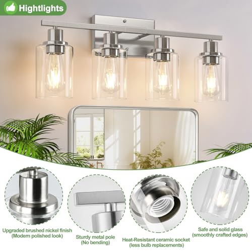 4 Light Bathroom Light Fixtures