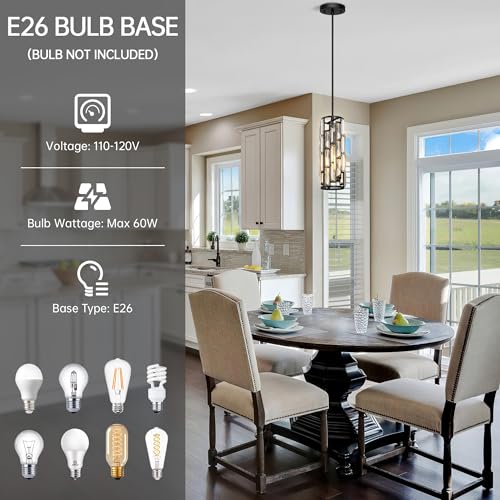Black Pendant Lights Kitchen Island 1 Pack