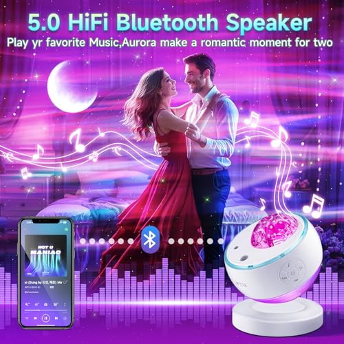 Northern Lights Projector Galaxy Projector with 300+ Light Effects Sound Machine