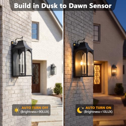 22.44 Inch Dusk to Dawn Outdoor Wall Light