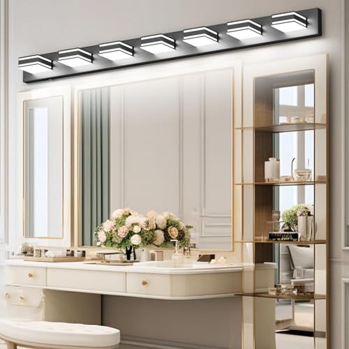 55inch Black Vanity Light 5 Color Temperatures