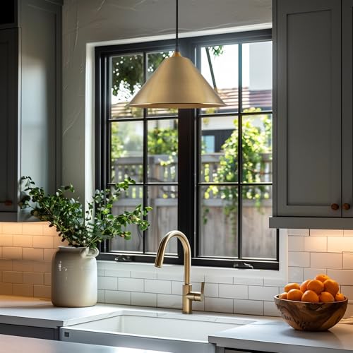 14" Large Industrial Metal Pendant Light Shade Covers (3 Count)