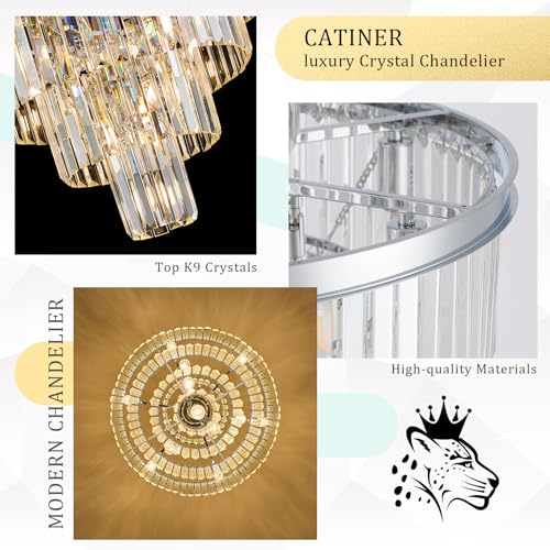 24" Modern Crystal Chandeliers