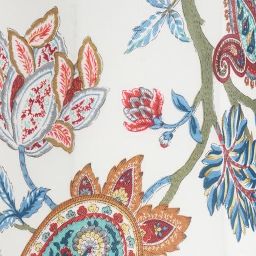 White with Paisley Print Large Lamp shades