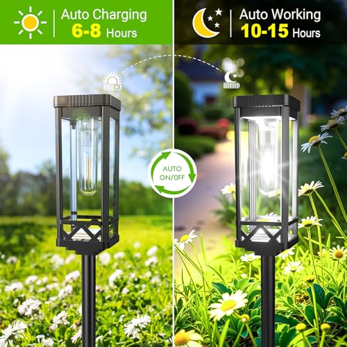 Taller Solar Pathway Lights Outdoor (8 Count)