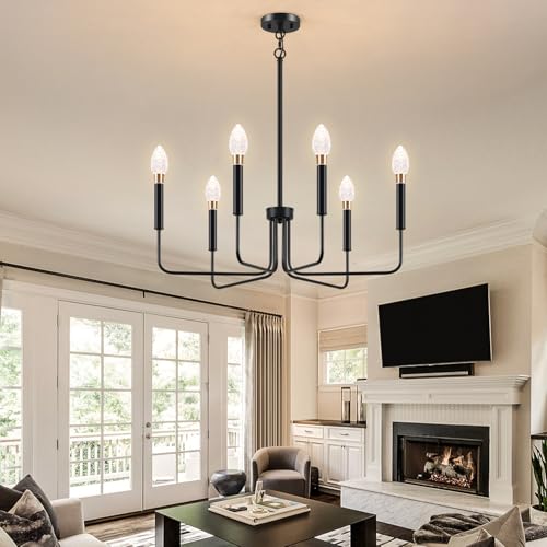 Black Crystal Candle Chandelier 6