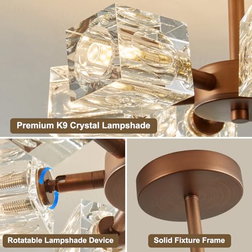 Crystal Antique Semi Flush Ceiling