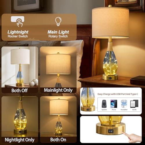 23" Table Lamps for Living Room Set of 2
