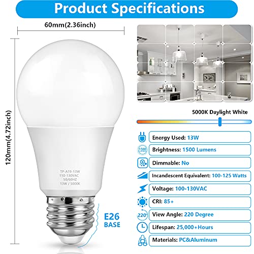 A19 LED Light Bulbs (4 Count)