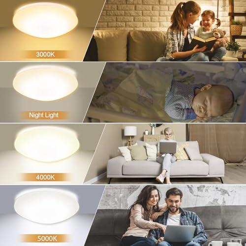 13 inch Flush Mount Ceiling Light (White)