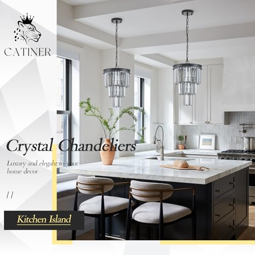 12" Smoke Gray Crystal Chandeliers (3 Count)