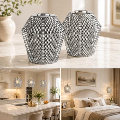 2Pcs Small Glass Lamp Shades (2 Count)
