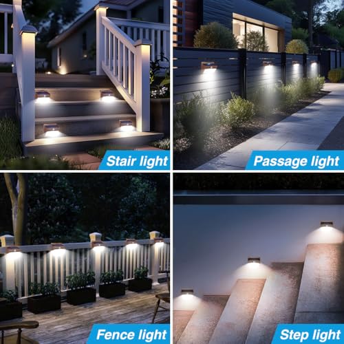 4 Pack Solar Motion Sensor Lights Outdoor Waterproof with 3 Modes (4 Count)