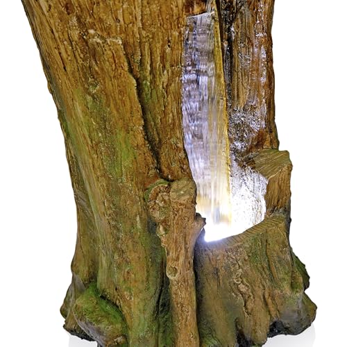 TZL294 Outdoor Tree Trunk Floor Fountain with Cool White LED Lights