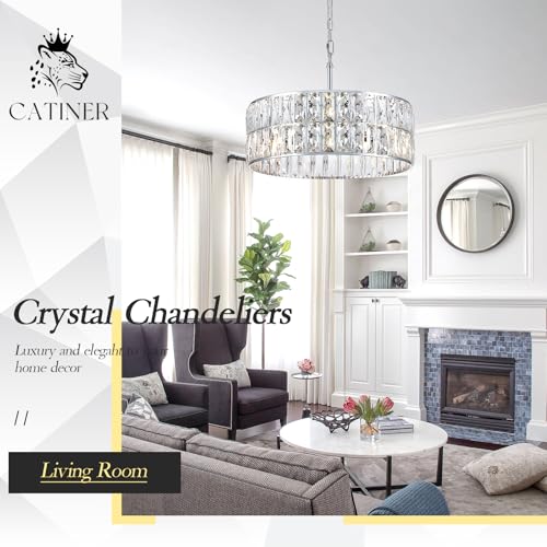 Chrome Crystal Chandelier 18" 6