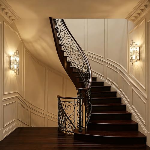 Polished Chrome K9 Crystal Wall Sconce with Touch Switch