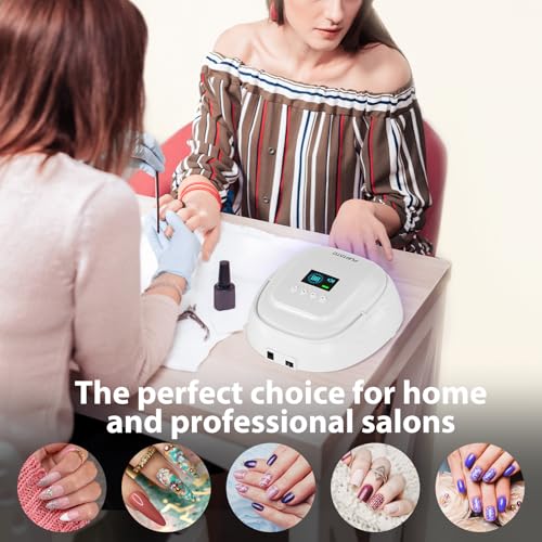126W Cordless Rechargeable UV LED Nail Lamp with Large Space
