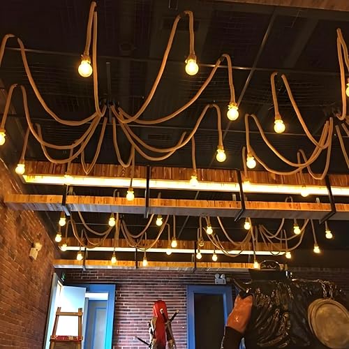 E27 Hemp Rope Pendant Light